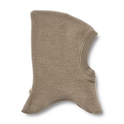 Wheat wool fleece balaclava - Grey stone